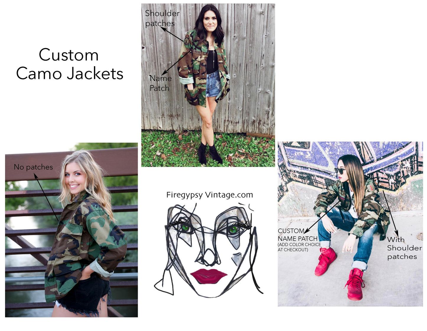 Vintage Camo Jacket 90s Military Authentic Army Issued Slouchy Grunge Button Down All Sizes