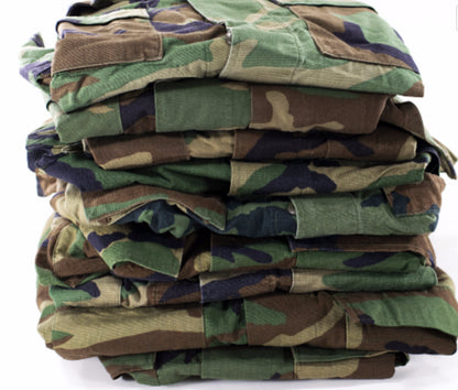 Vintage Military Jacket Camo Army Button Down Camo Shirt Jacket IN YOUR SIZE