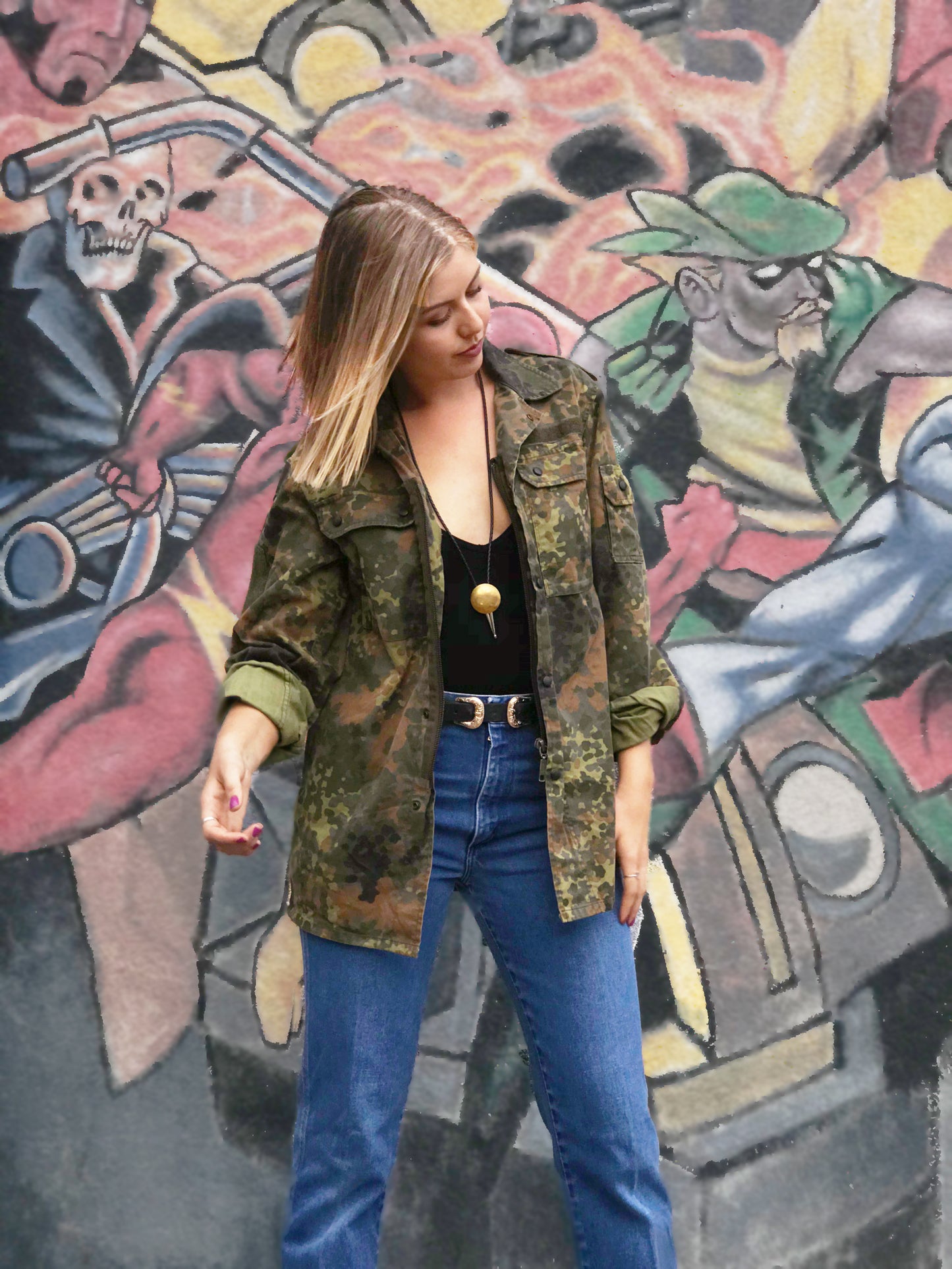Military Jacket Authentic Vintage GAMER Europe Camo Jacket