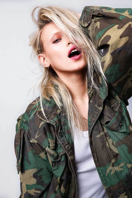 Vintage Camouflage Jacket THICK Double Lined Winter Coat All Sizes