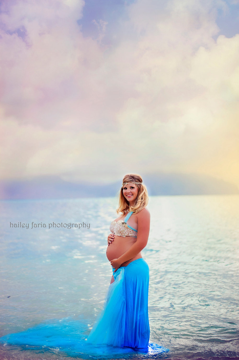 Mermaid Crown Seashell Head Piece Flapper Wedding Hawaiian Ocean Head Piece