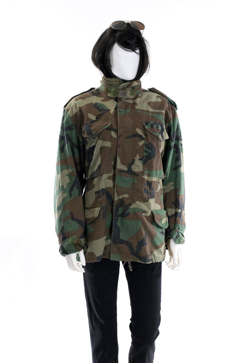 Vintage Camo Jacket WINTER Coat Army Jacket Unisex Military Issue Hooded THICK Double Lined Winter Coat All Sizes