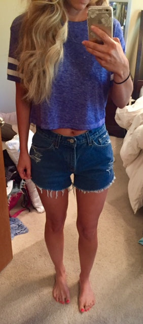Vintage Levi's Shorts Denim Cutoffs Mid-waist Distressed Levi Jean Shorts