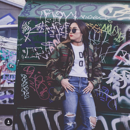 Vintage Military Jacket Camo Army Button Down Camo Shirt Jacket IN YOUR SIZE