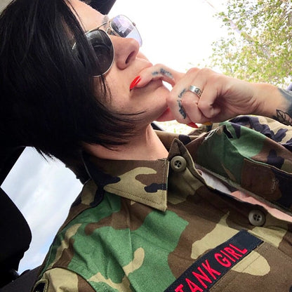 Vintage Military Jacket Camo Army Button Down Camo Shirt Jacket IN YOUR SIZE