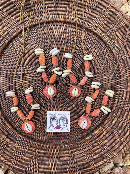 Seashell Coral Necklace Adjustable