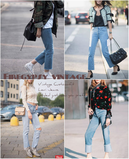 Vintage LEVI'S Boyfriend Jeans In Your Size Denim Levi Mid-High-Waist Vintage Distressed Jeans
