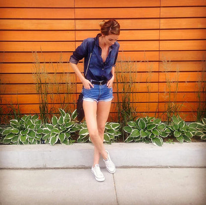 LEVI'S Shorts Denim Cutoff Tattered Blue 1970s Distressed Highwaist High Cut Jean Shorts