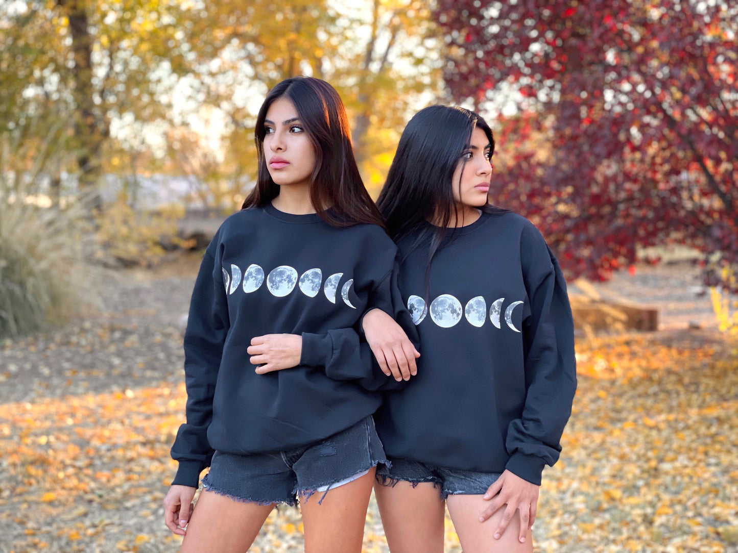 MOON PHASE Sweatshirt Oversized Sweatshirt Black Sweater All Sizes