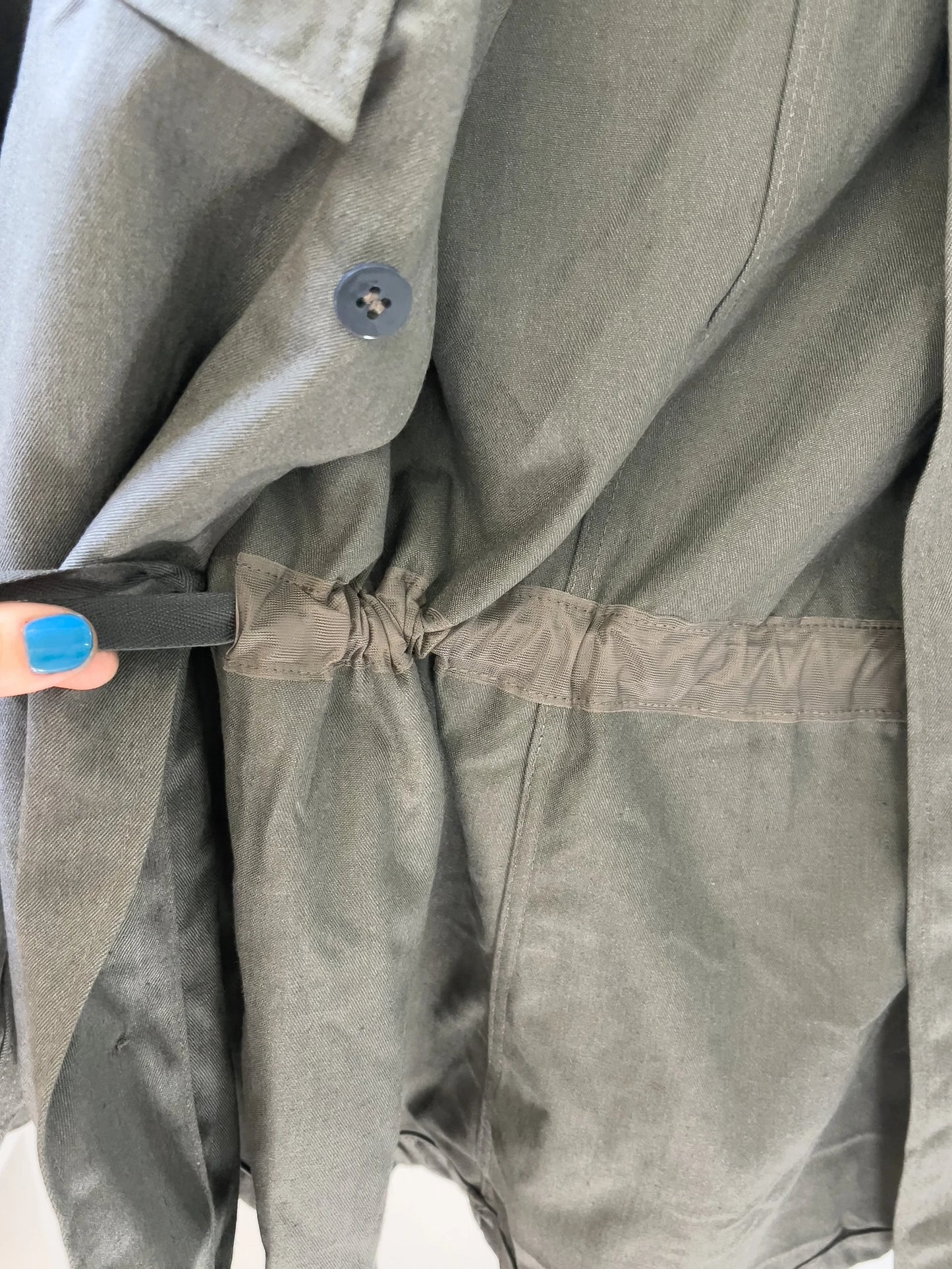 Vintage Surplus Military Jacket 1970s Olive Green Army Field Shirt Jacket SIZE S/M/L